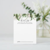 Gold Tropical Greenerity Wedding Bucket List Cards Postkarte (Stehend Vorderseite)