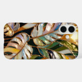 Gold Tropical Leaf Luxury Phone Case (Rückseite (Horizontal))