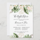 Gold Tropical Night Before Probe Dinner Einladung (Vorderseite)