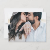 Gold Tropical Palm Foto Save the Date Card Ankündigung (Rückseite)