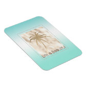 Gold Tropical Palm Tree Mint Aqua Ombre Magnet (Rechte Seite)