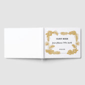 Gold Tropical Wedding Guest Book Gästebuch (Voll)