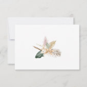 Gold Tropics Monogram Vielen Dank Dankeskarte (Rückseite)