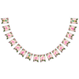 Gold tropische Aloha Happy Birthday Wimpelkette