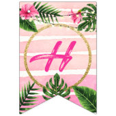 Gold tropische Aloha Happy Birthday Wimpelkette (Zweite Fahne)