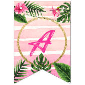 Gold tropische Aloha Happy Birthday Wimpelkette (Dritte Fahne)