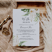 Gold tropische Blätter, die wir wieder neu machen Einladung