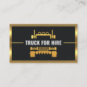Gold Truck Border Frame Trucker Visitenkarte (Vorderseite)