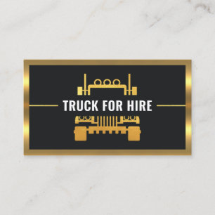 Gold Truck Border Rahmen Trucker Visitenkarte