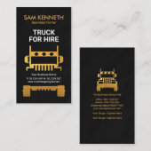 Gold Truck Granite Texture Transportfahrer Visitenkarte (Vorne/Hinten)