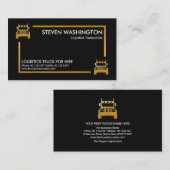 Gold Truck Logistics Box Transporttreiber Visitenkarte (Vorne/Hinten)