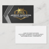 Gold Truck Logo | Industrieller Hintergrund Visitenkarte (Vorne/Hinten)