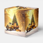 Gold Truck Weihnachtsbaum Holiday Favor Box Geschenkschachtel (Rückseite)