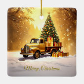 Gold Truck Weihnachtsbaum Weihnachtsschmuck (Rückseite)