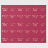 Gold Trump 2024 auf Red Geschenkpapier (Flach)