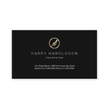 Gold Trumpet Icon Trumpeter Business Card