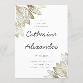 Gold Tulip Blüten | Hochzeit Einladung