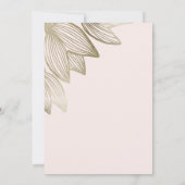 Gold Tulip Blüten | Hochzeit Einladung (Rückseite)