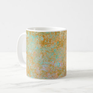 Gold & Türkis Blue Patina Alkohol Alkohol Tinte Ab Kaffeetasse