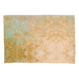 Gold & Türkis Blue Patina Alkohol Alkohol Tinte Ab Kissenbezug