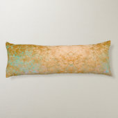 Gold & Türkis Blue Patina Alkohol Alkohol Tinte Ab Seitenschläferkissen (Rückseite)