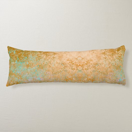 Gold & Türkis Blue Patina Alkohol Alkohol Tinte Ab Seitenschläferkissen (Vorderseite)