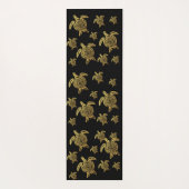 Gold Turtle Tropical Hawaii Nautical Yogamatte (Rückseite)
