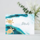 Gold Turtles Coastal Details Begleitkarte (Stehend Vorderseite)