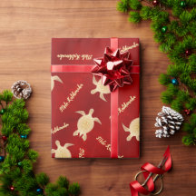 Gold Turtles Red | Mele Kalikimaka | Weihnachten