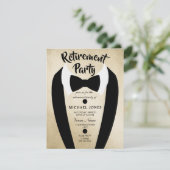 Gold Tuxedo Bow Krawatte Rente Party Einladung (Stehend Vorderseite)