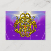 GOLD TWIN-DRAGONS / Lila Lichtwellen Visitenkarte (Rückseite)