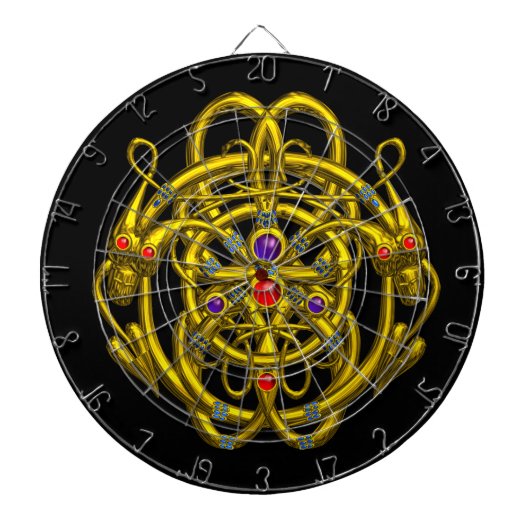 GOLD TWIN DRAGONS, schwarz Dartscheibe (vorne)