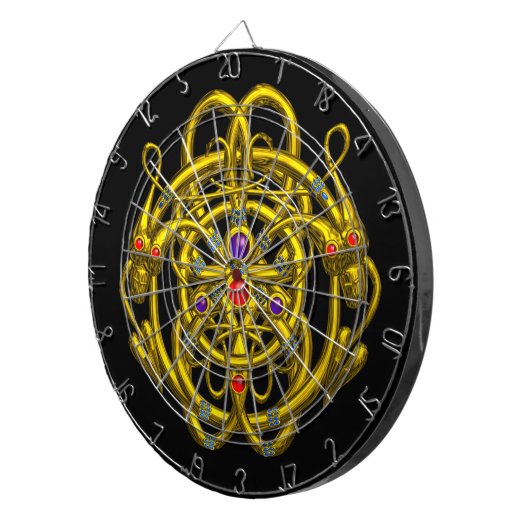 GOLD TWIN DRAGONS, schwarz Dartscheibe (Vorderseite rechts)