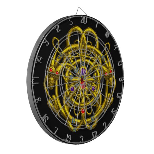 GOLD TWIN DRAGONS, schwarz Dartscheibe (Vorderseite Links)