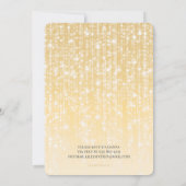 Gold Twinkle Lights und Foil Balloon 16. Geburtsta Einladung (Rückseite)