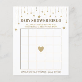 Gold Twinkle Little Star Baby Dusche Bingo Spiel