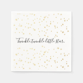 Gold Twinkle Little Star Baby Dusche Papier Napkin Serviette