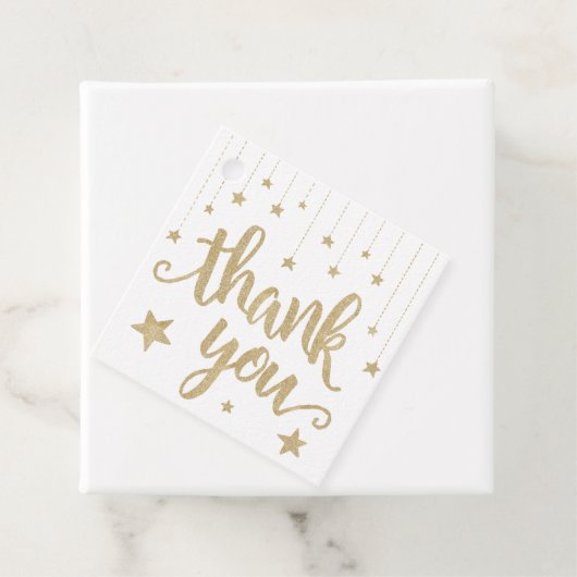 Gold Twinkle Little Star Baby Dusche Vielen Dank Geschenkanhänger (Beispiel)