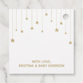 Gold Twinkle Little Star Baby Dusche Vielen Dank Geschenkanhänger (Rückseite)