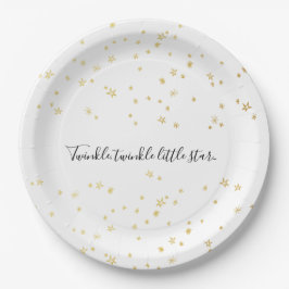 Gold Twinkle Little Star Baby Duschpapier Teller