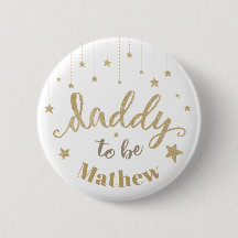 Gold Twinkle Little Star Baby Shower Daddy zu sein