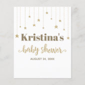 Gold Twinkle Little Star Dusche Wünsche für Baby (Rückseite)