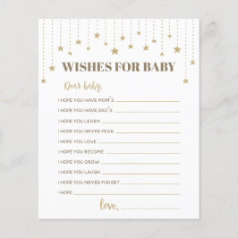 Gold Twinkle Little Star Dusche Wünsche für Baby