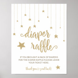 Gold Twinkle Little Star Duwer Winkler Raffle Game Poster