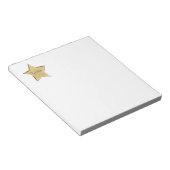 Gold Twinkle Star Notepad Notizblock (angewinkelt)