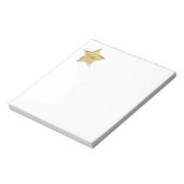Gold Twinkle Star Notepad Notizblock (Rotiert)