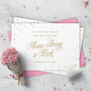 Gold Twinkle Stars bringen Buchdusche Begleitkarte