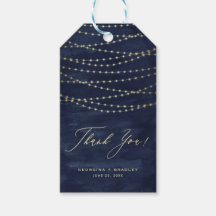 Gold Twinkle String Lights Navy Blue Vielen Dank