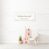 Gold Twinkle Twinkle Little Star Baby Dusche Banner (Insitu)