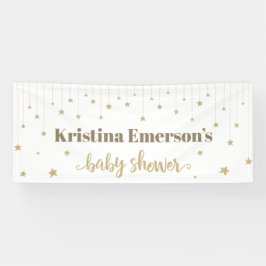 Gold Twinkle Twinkle Little Star Baby Dusche Banner